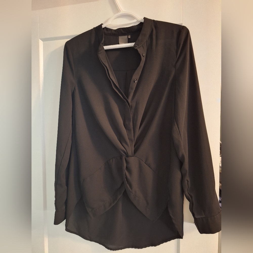 Black flowy dress shirt